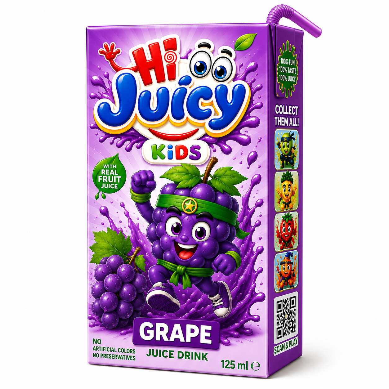 Grape juice carton