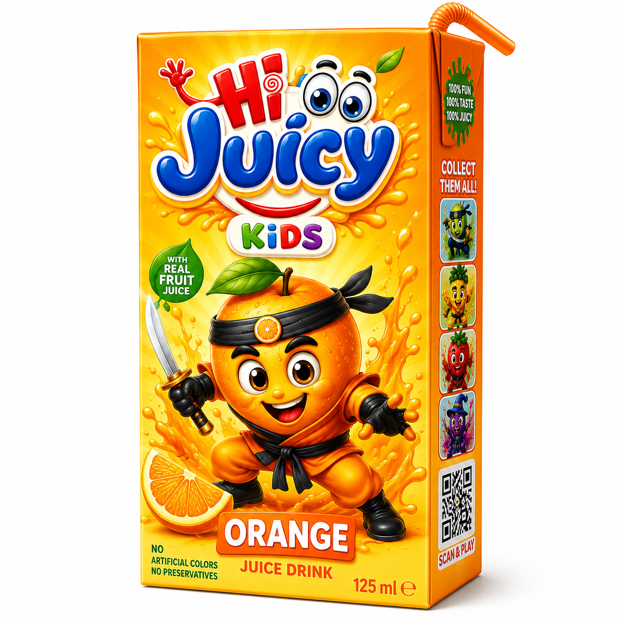 Orange juice carton