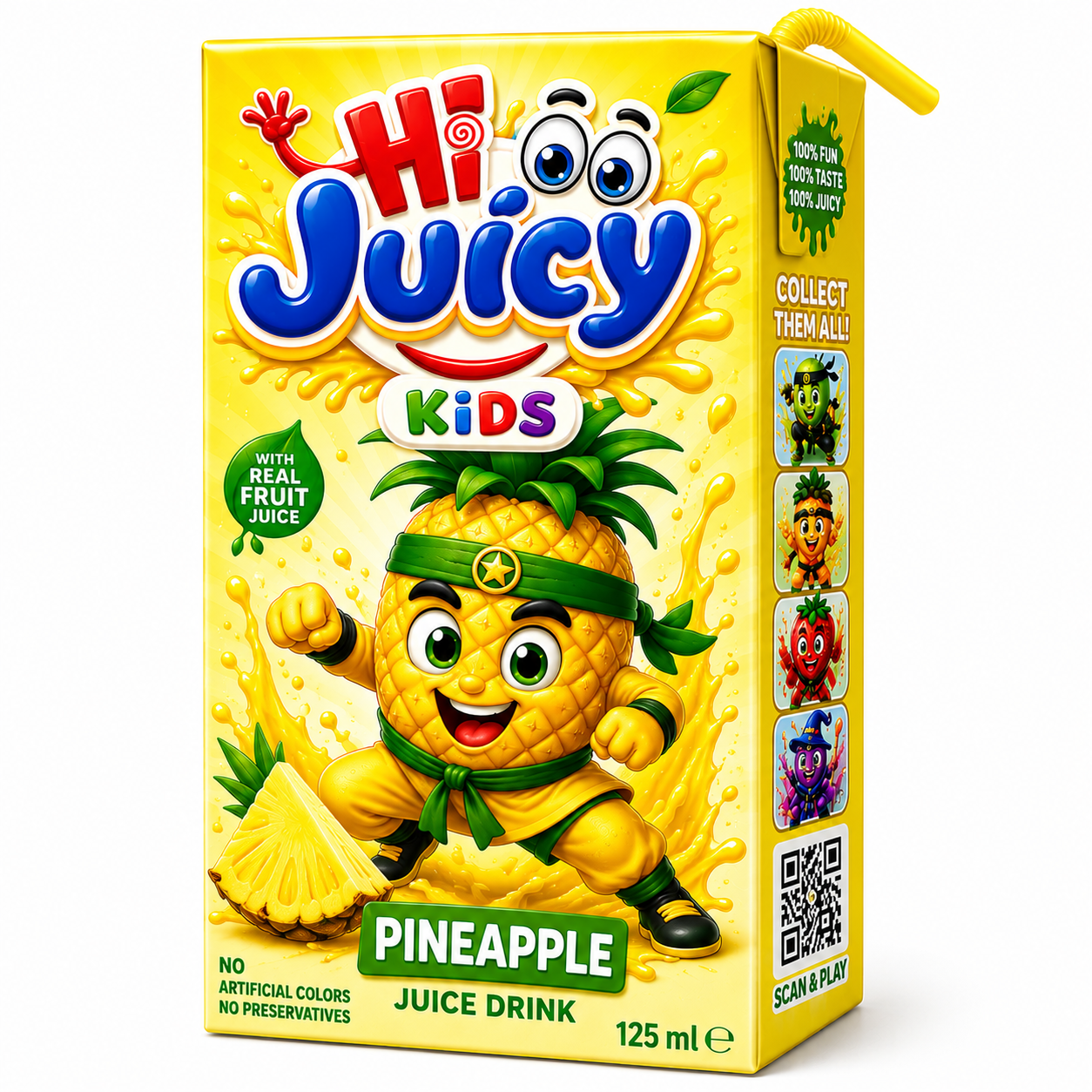 Pineapple juice carton
