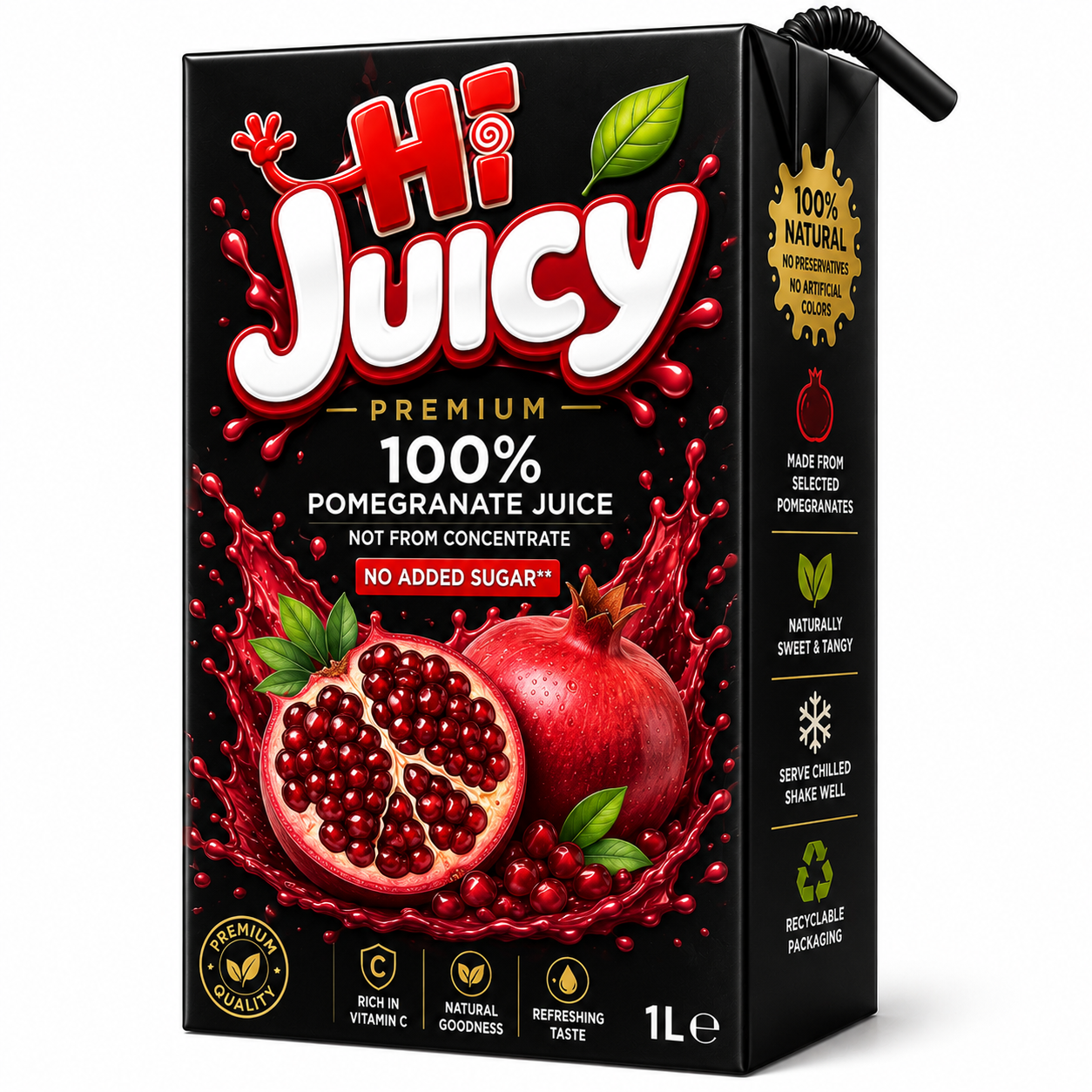 Pomegranate premium carton